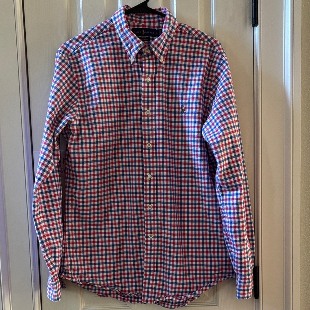 Ralph Lauren Slim Fit Stretch Oxford. Size Large.